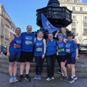 Image for WAY runners helped each other over the line at the London Landmarks Half Marathon